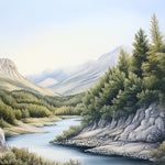 Landscape hand-painted wall art collection