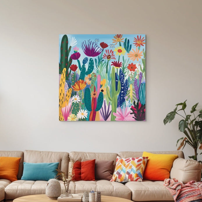 desert-flower-garden-hand-painted-wall-art-square-room-XL