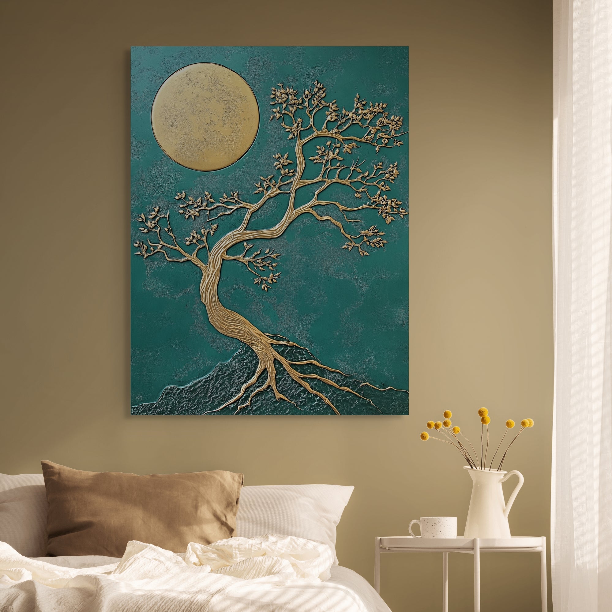 golden-hour-hand-painted-wall-art-vertical-room-L