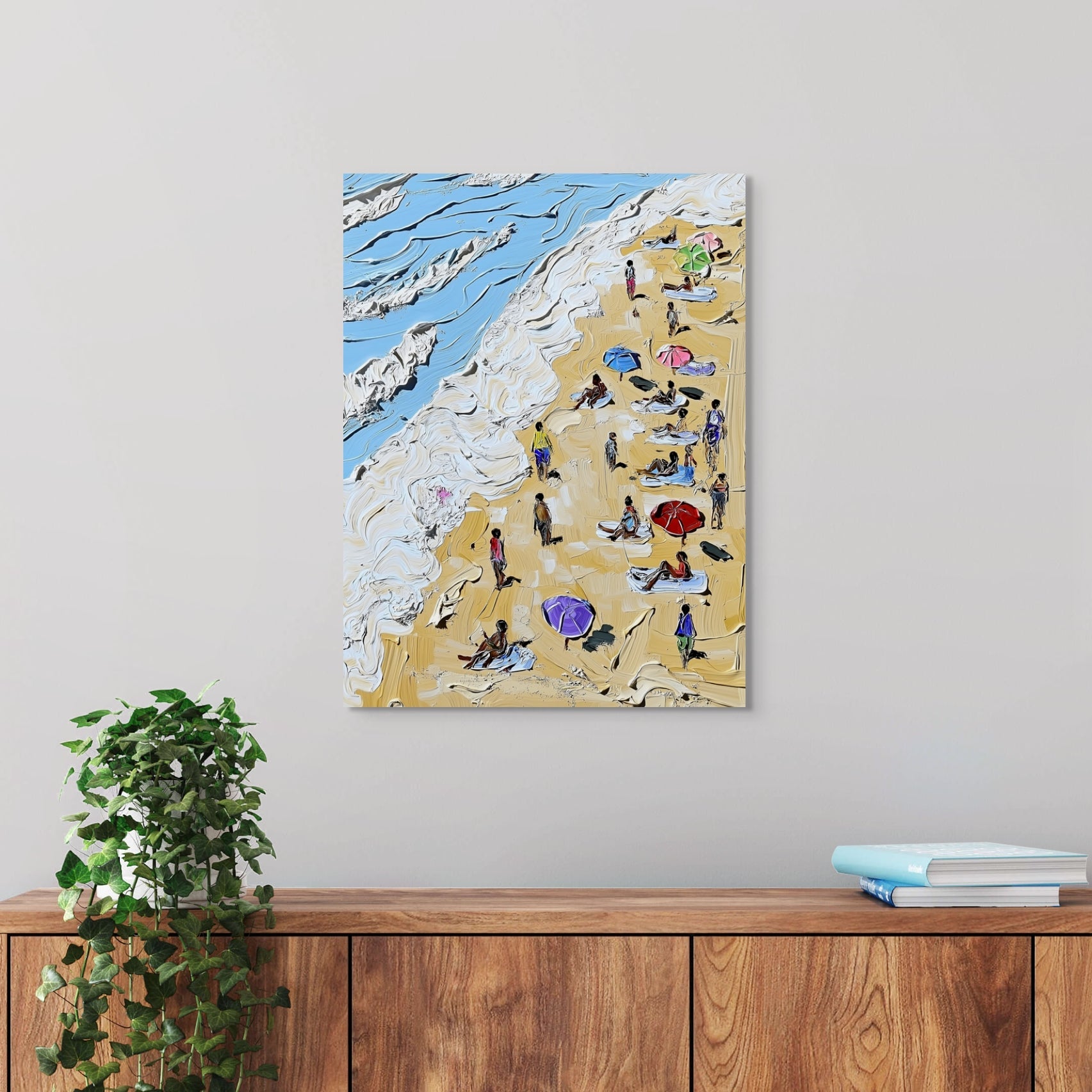 a-day-at-the-beach-hand-painted-wall-art-vertical-room-M