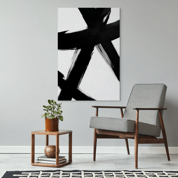 monochrome-intersection-hand-painted-wall-art-vertical-room-L